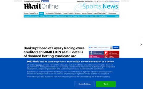 Bankrupt head of Layezy Racing owes creditors £158m as ...