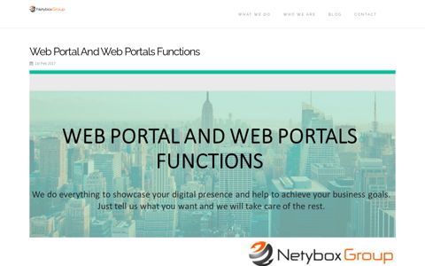 Web Portal And Web Portals Functions | Netybox Group