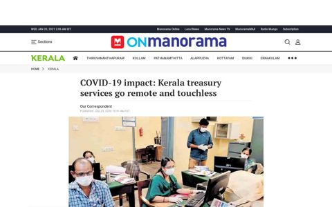 COVID-19 impact: Kerala treasury services go remote and ...