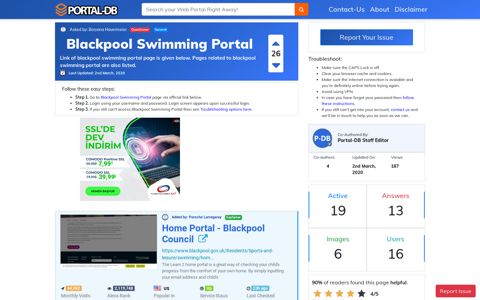 Blackpool Swimming Portal