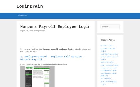 Harpers Payroll Employee - Employeeforward - Employee Self ...