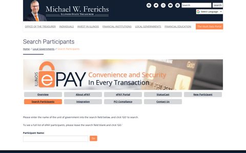 Michael W. Frerichs - Illinois State Treasurer: Search ...
