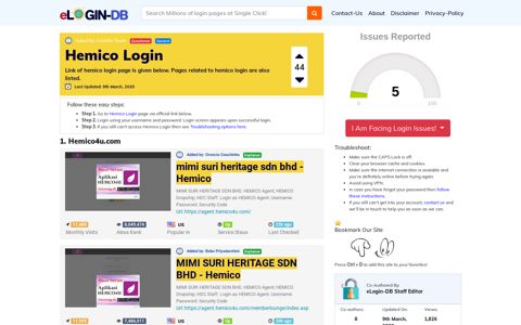 Hemico Login - A database full of login pages from all over the ...