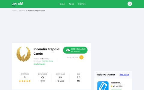 Incendia Prepaid Cards APK download - Free app for Android [SAFE]