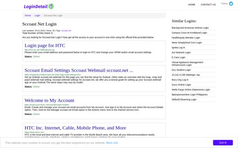 Sccoast Net Login Login page for HTC - http://mx2.htc.net ...