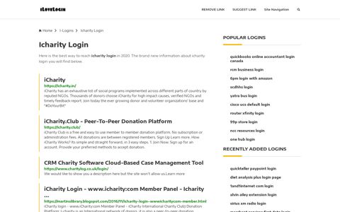 Icharity Login ❤️ One Click Access