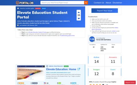 Elevate Education Student Portal