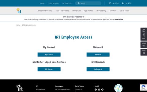 IRT Employee Access | IRT