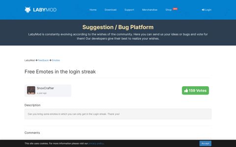 Free Emotes in the login streak | LabyMod Idea