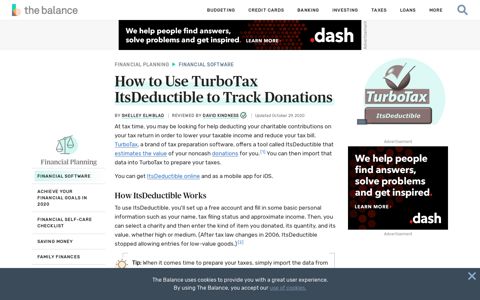 How to Use TurboTax ItsDeductible to Track Donations
