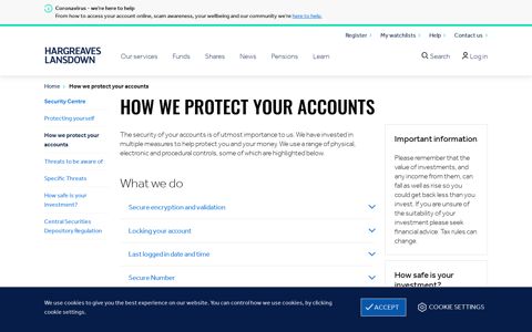 How we protect your accounts - Hargreaves Lansdown