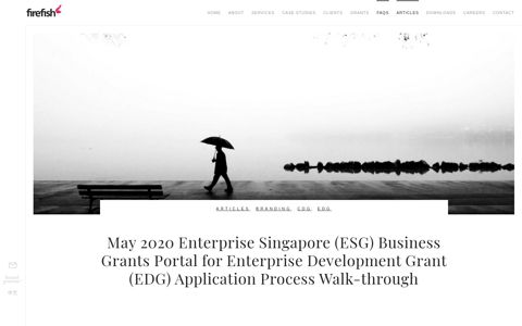 May 2020 Enterprise Singapore (ESG) Business Grants Portal ...