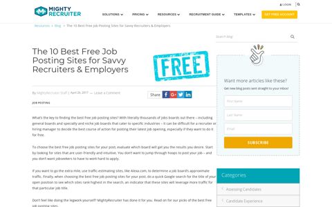 The 10 Best Free Job Posting Sites for Savvy Recruiters ...