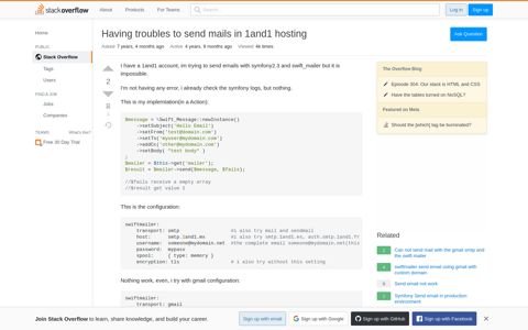 Having troubles to send mails in 1and1 hosting - Stack Overflow