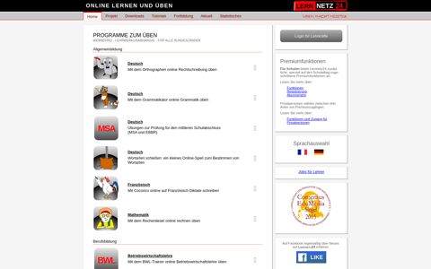 Lernnetz24 - das interaktive Lernportal