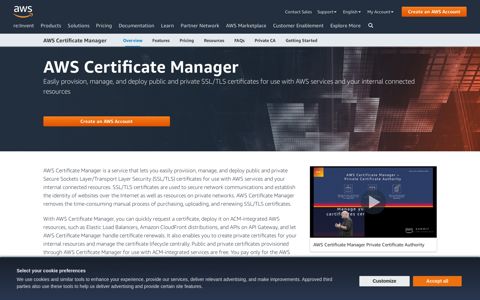 AWS Certificate Manager - Amazon Web Services (AWS)