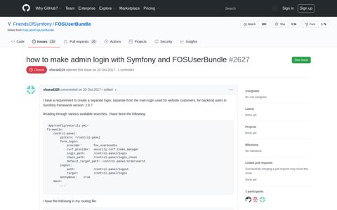 how to make admin login with Symfony and FOSUserBundle ...