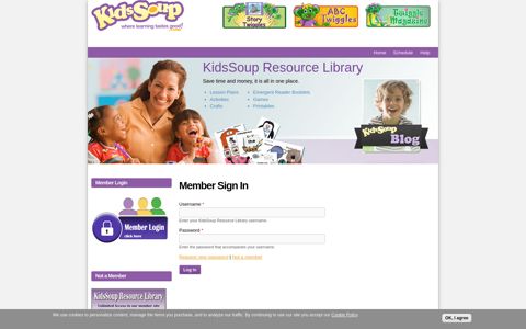 User account | KidsSoup Resource Library