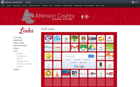 Staff Links | Staff | Atkinson County School District