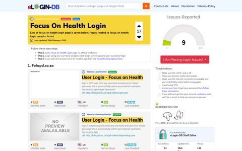 Focus On Health Login - A database full of login pages from ...