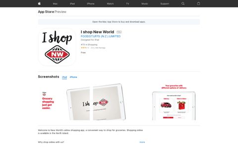 ‎I shop New World on the App Store