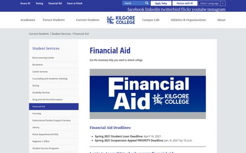 Financial Aid | Kilgore College