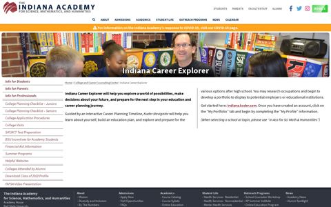 Indiana Career Explorer | The Indiana Academy