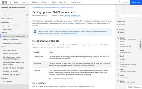 Setting up your IBM Cloud account
