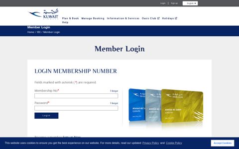IBE Member Login - Kuwait Airways