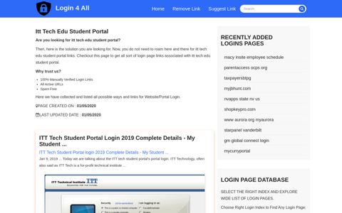 itt tech edu student portal - Official Login Page [100% Verified]