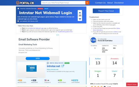 Intrstar Net Webmail Login - Portal-DB.live
