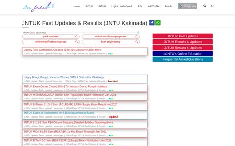 JNTUK Fast Updates And Results | InJNTU OFFICIAL