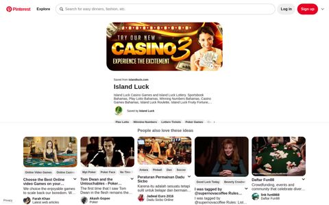 Island Luck Casino Games and Island Luck Lottery ... - Pinterest