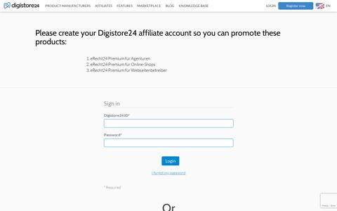 Sign up for Digistore24