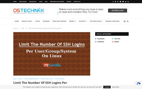 Limit The Number Of SSH Logins Per User/Group/System ...