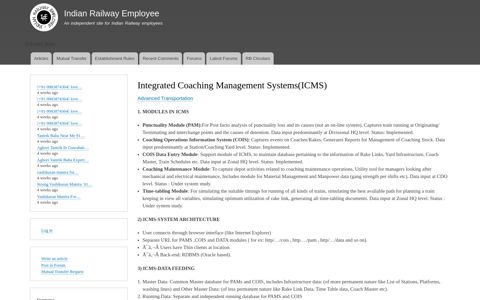 Integrated Coaching Management Systems(ICMS) | Indian ...
