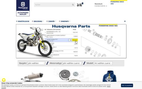Husky Shop24: Husqvarna Motorcycles Onlineshop