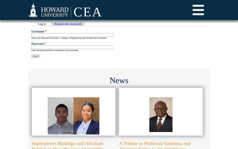 User account | Howard University - College of Engineering ...