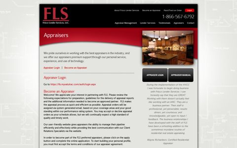 Appraisers | Frisco Lender Services