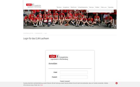 Login für das EJW-Laufteam - Evangelisches Jugendwerk in ...