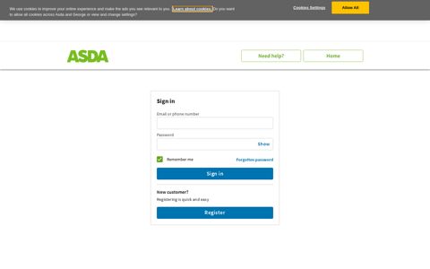 Login to Asda | Sign in to Asda - Asda Groceries - Asda.com