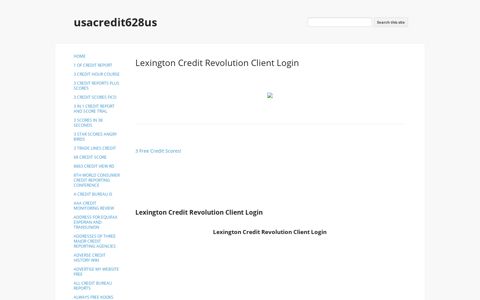 Lexington Credit Revolution Client Login - usacredit628us