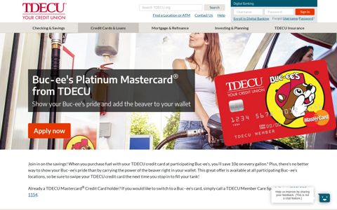 Buc-ee's Mastercard | Credit Cards | TDECU