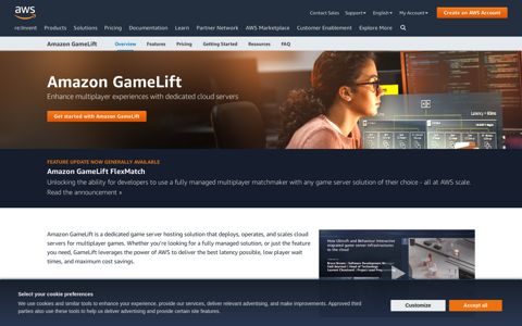 Dedicated Game Server Hosting - Amazon GameLift - Amazon ...