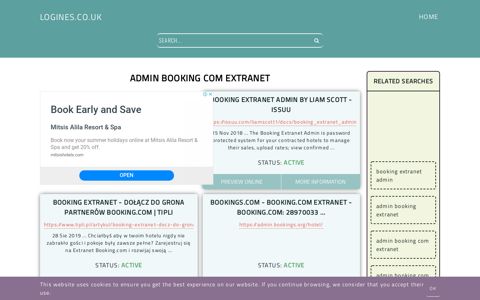 admin booking com extranet - General Information about Login