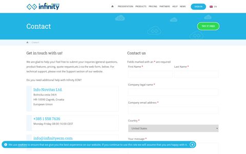 Contact - Infinity ECM