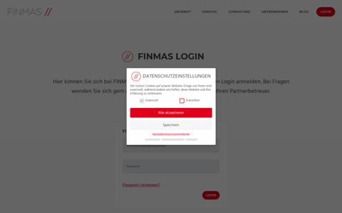 Login E-Mail-Adresse - Finmas GmbH
