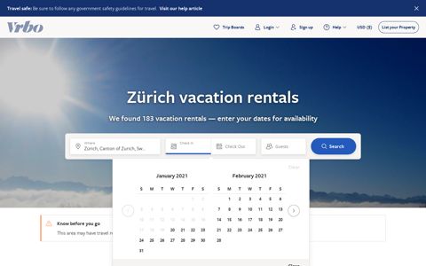 Zürich, CH Vacation Rentals: condo and apartment rentals ...
