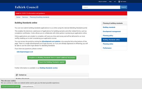 Building Standards online - Falkirk Council