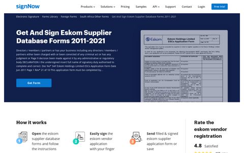 Eskom Supplier Database Forms - Fill Out and Sign Printable ...